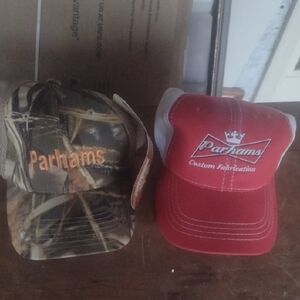 Parhams Camo and Red Trucker Hats